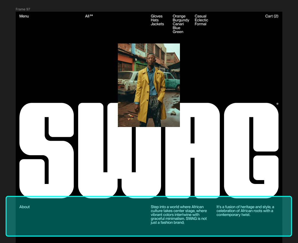 The first editorial content block